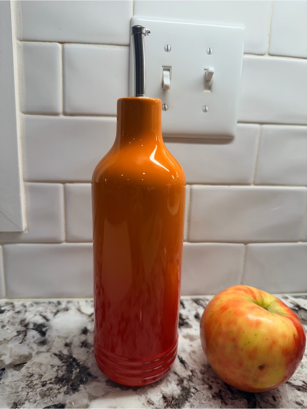 Le Creuset Orange Ombre Olive Oil Dispenser - Picture 3 of 6